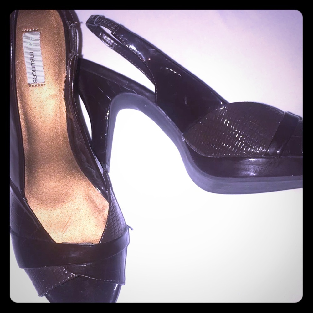 MAURICES Womens 10m Brown Animal Print 3 3/4" Heel